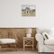 Stupell Industries Patriotic Barn & Cow Framed Giclee Wall Art Design by Amber Sterling